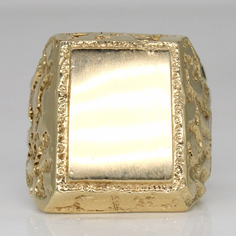 geometric rings for women -10k Yellow Gold Ring | SZ 9.5 |