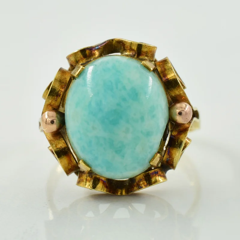 sapphire rings for women -Amazonite Cocktail Ring | 4.70ct | SZ 5.25 |