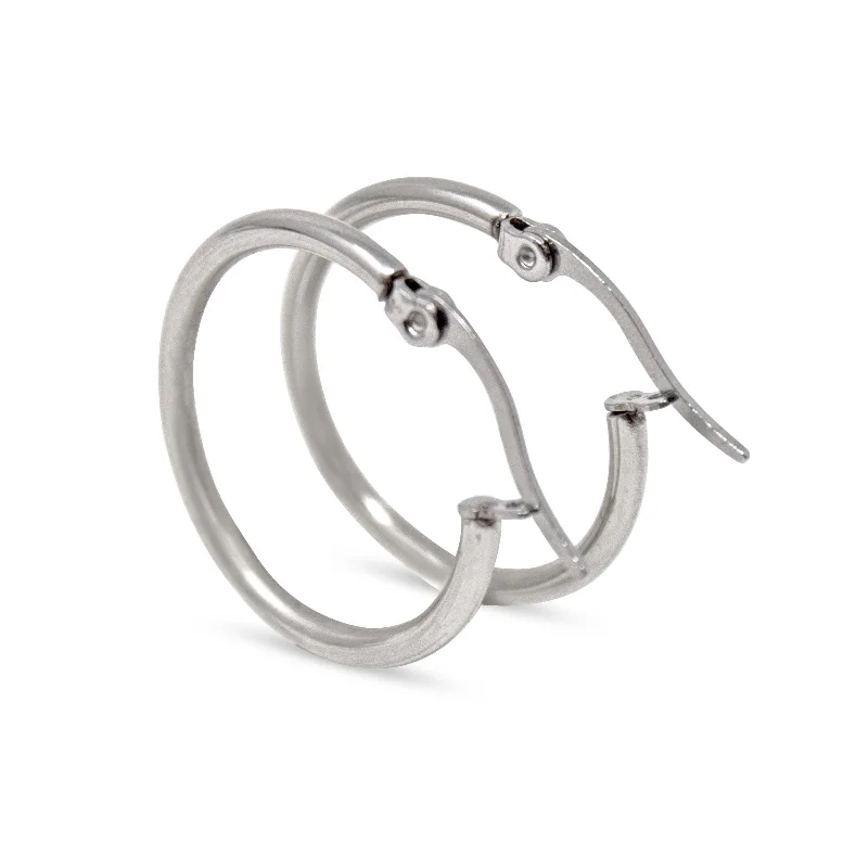 elegant earrings for women -elegant earrings for women -Stainless Steel 25MM Hoop Earrings