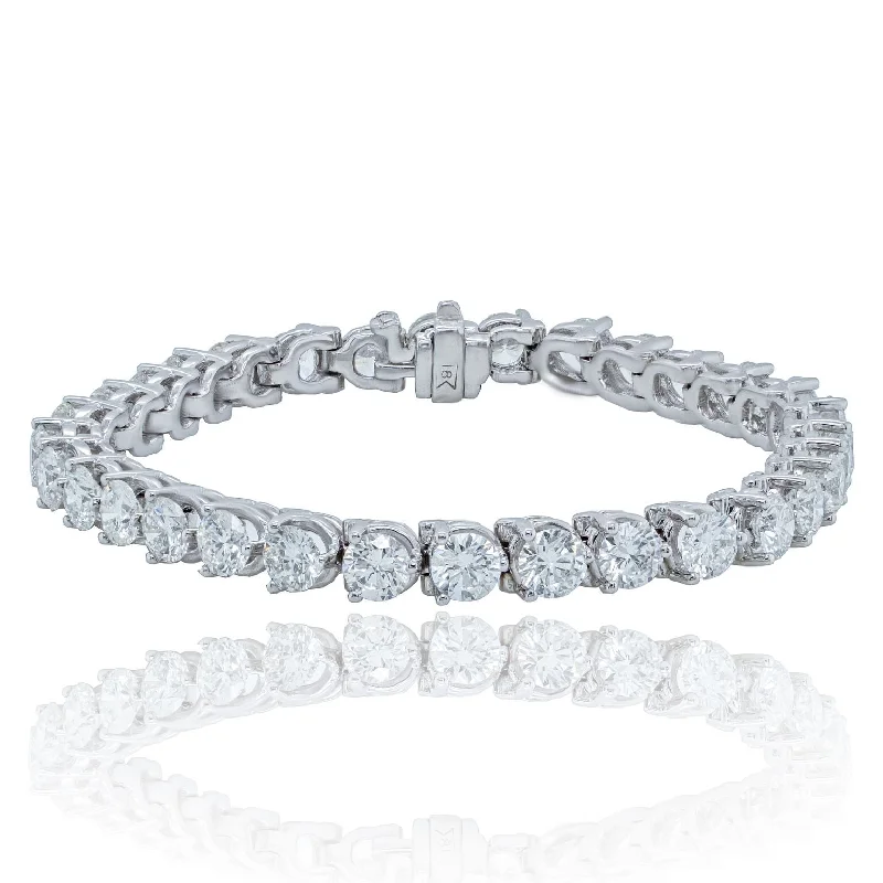 elegant silver cuff bracelets -Diana M. 7.85 Carat Diamond Tennis Bracelet