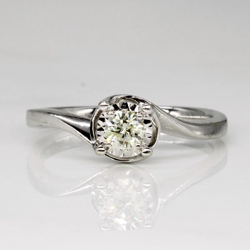 bridal ring sets -Illusion Set Diamond Engagement Ring | 0.15ct | SZ 6.25 |