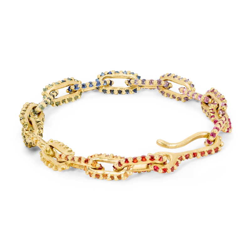 women’s statement bangles -Rainbow Star Bright Bracelet - 11691