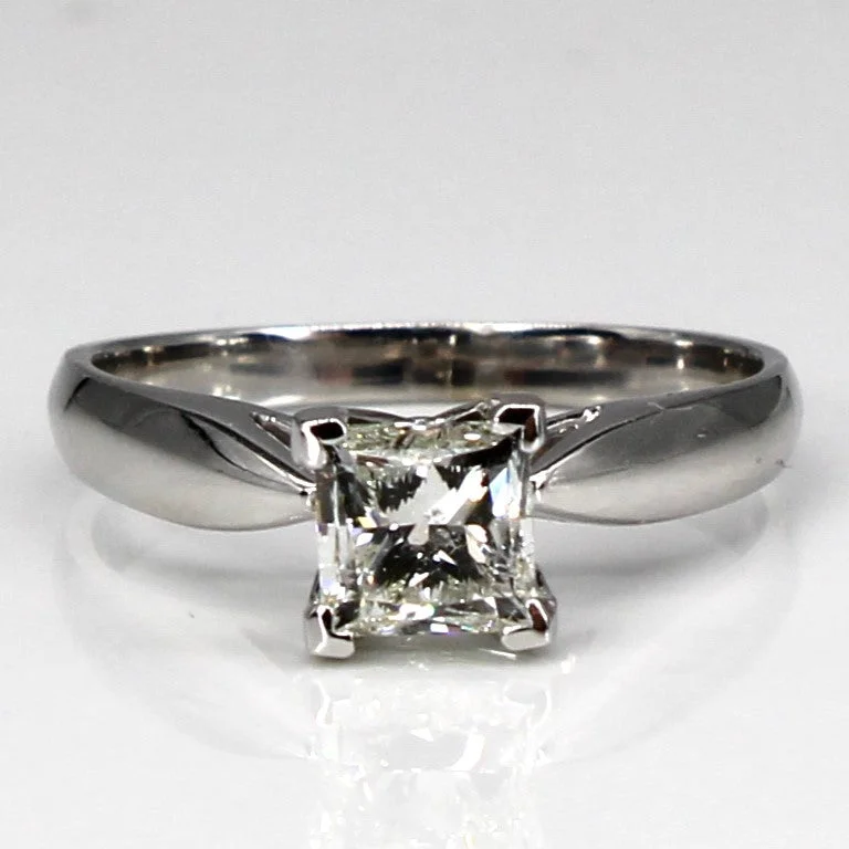 vintage wedding rings for women -Prong Set Solitaire Princess Canadian Diamond Ring | 1.00ct SI2 I-J | SZ 6 |