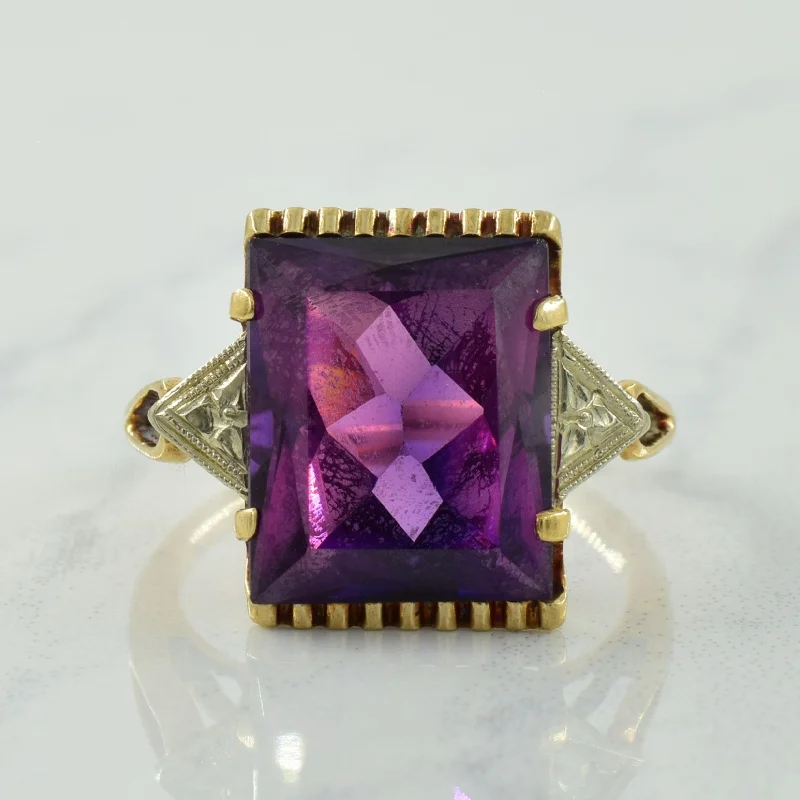 gold engagement rings for women -Synthetic Purple Sapphire Ring | 8.00ct | SZ 5.25 |