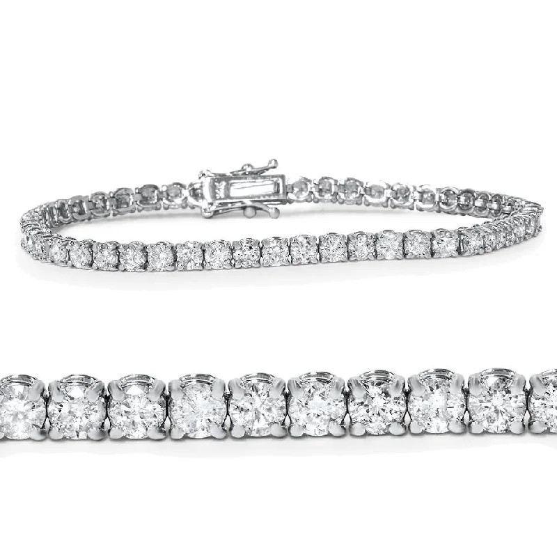 stackable bangles for women -5 Ct T.W. Diamond Tennis Bracelet 18K White Gold 7"