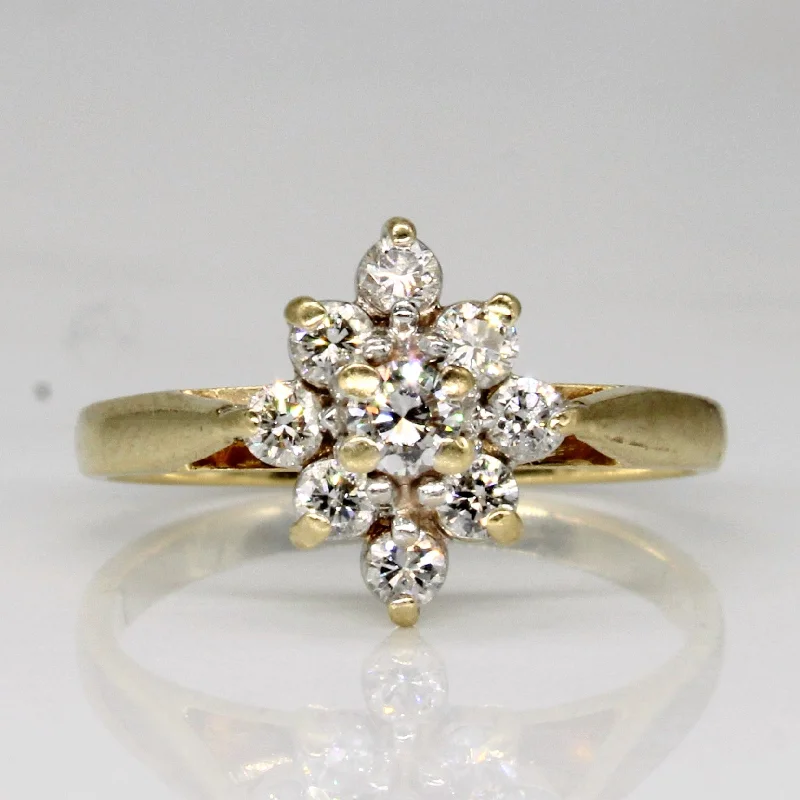 women’s rings -Diamond Cluster Ring | 0.42ctw | SZ 5.75 |