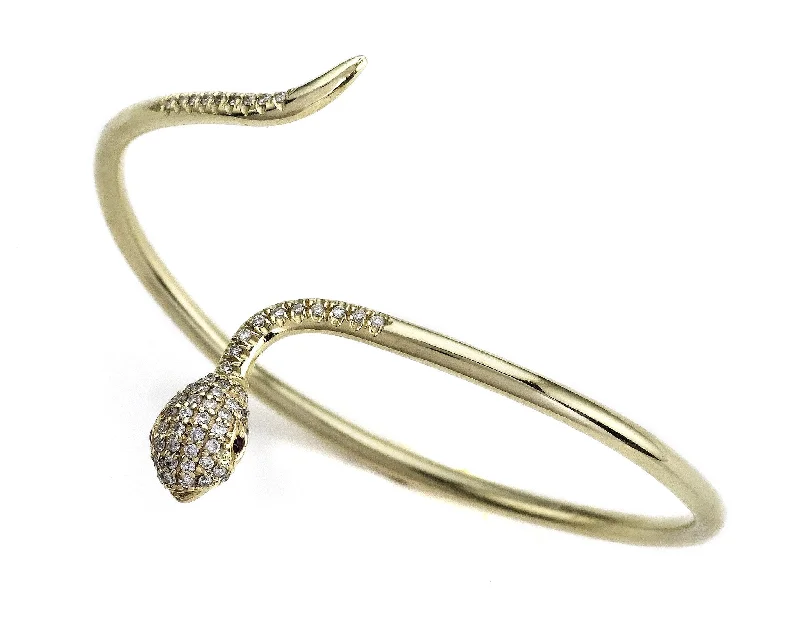 elegant gold bangles for women -Snake Bangle Custom