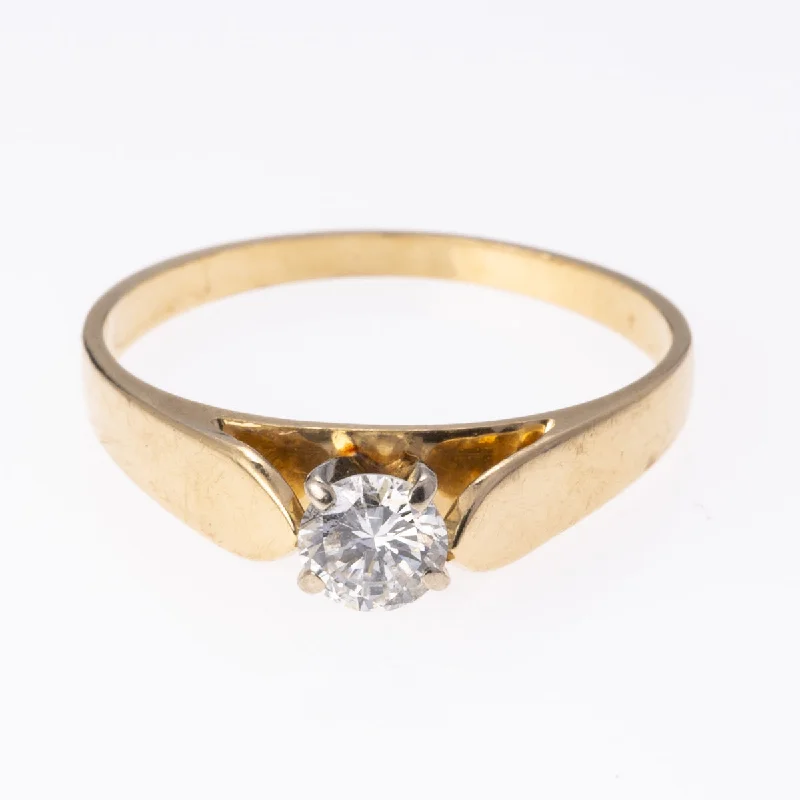 vintage engagement rings for women -14K Yellow Gold Diamond Ring | 0.36 ct | SZ  |