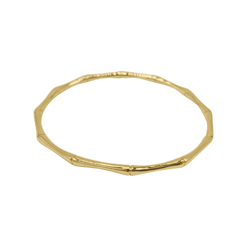 vintage bangles for women -Bamboo Bangle gold