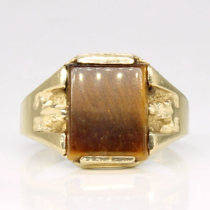 fashion-forward rings for women -Tiger's Eye Quartz Ring | 2.30ct | SZ 9.25 |