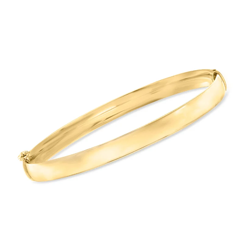 colorful bangles for women -Ross-Simons Italian 18kt Yellow Gold Bangle Bracelet