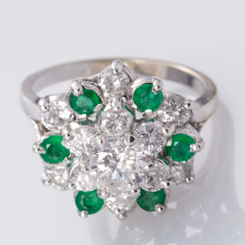 matching couple rings -14K Emerald and Diamond Ring | 0.36ctw, 0.68ct, 1.14ctw | SZ 5.75