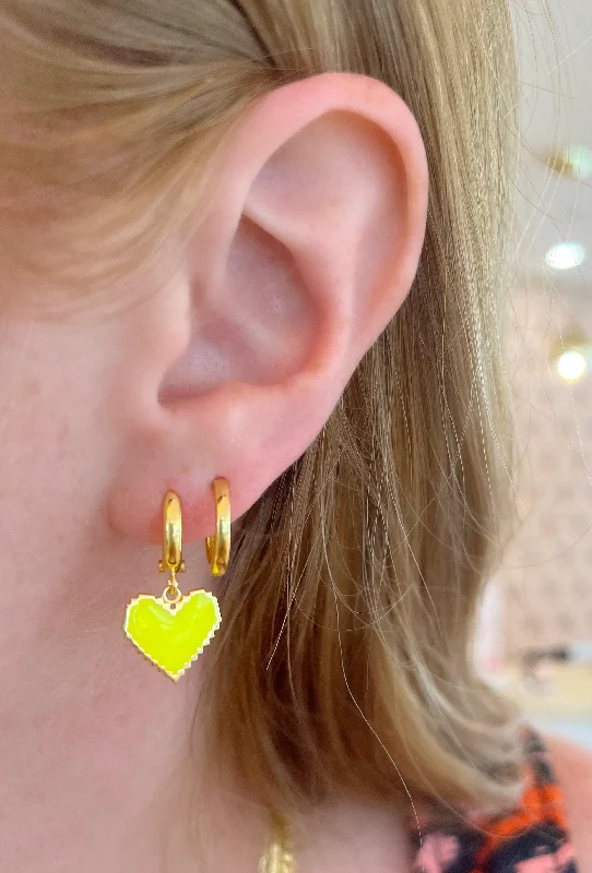 gold-plated earrings for women -gold-plated earrings for women -Electric Heart Earrings