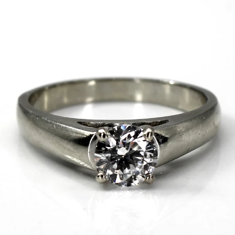 alternative wedding rings for women -Solitaire Diamond Engagement Ring | 0.67ct SI1 H | SZ 7 |