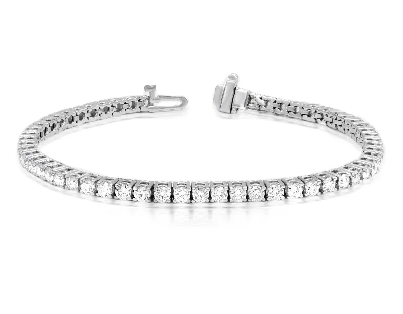 minimalist gold bangles -Diana M. 7.00 Carat Diamond Tennis Bracelet