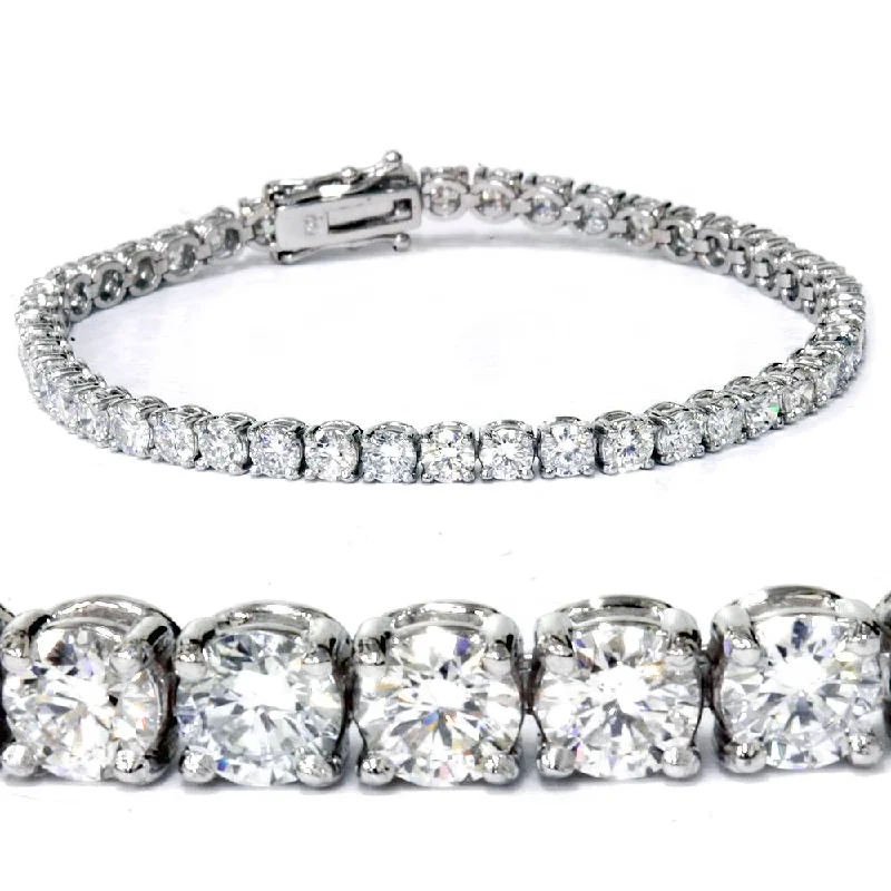 colorful bangles for women -7 Ct T.W. Round Lab Grown Diamond Tennis Bracelet 14K White Gold 7"