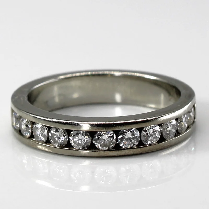 unique rings for women -Channel Set Diamond Band | 0.61ctw | SZ 6 |