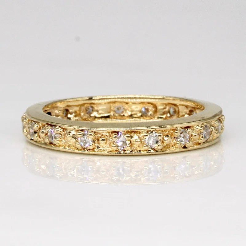 gold promise rings for women -Diamond Eternity Ring | 0.30ctw | SZ 5.25 |