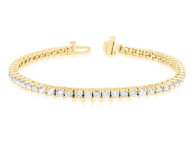 chunky bangles for women -Diana M. 4.00 Carat Diamond Tennis Bracelet