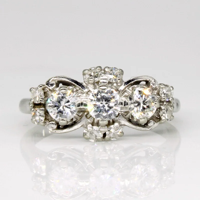 vintage rings for women -Diamond Engagement Ring | 0.85ctw | SZ 6.25 |