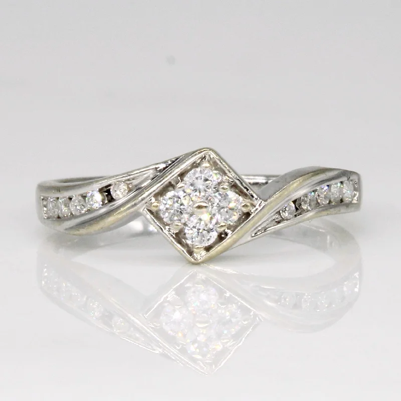 men’s and women’s matching rings -Diamond Cluster Ring | 0.18ctw | SZ 5.75 |