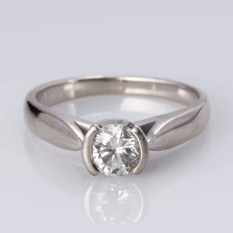 fashion rings for women -18K White Gold Diamond Ring | 0.55 ct | SZ 5.25 |