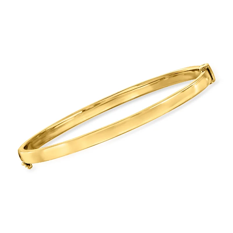 statement bangles for women -Ross-Simons 18kt Gold Over Sterling Bangle Bracelet