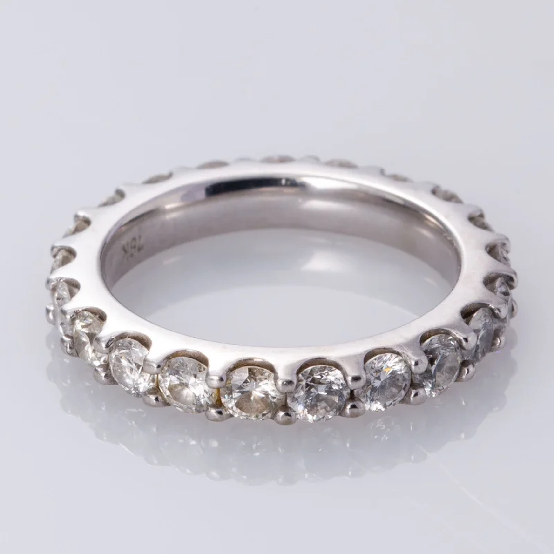 high-end engagement rings -18K Diamond Eternity Band| 1.58 ctw I1 H/I | SZ 4.5 |