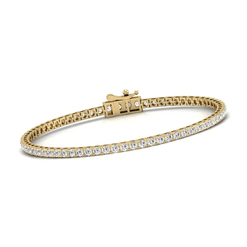 rose gold bracelet sets -Diana M Lab 2 Carat TW Diamond Tennis Bracelet in 14K YELLOW Gold