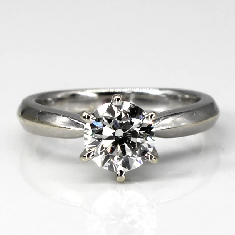 matching couple rings -Six Prong Solitaire Diamond Ring | 0.90ct SI2/I1 I/J | SZ 3.5 |