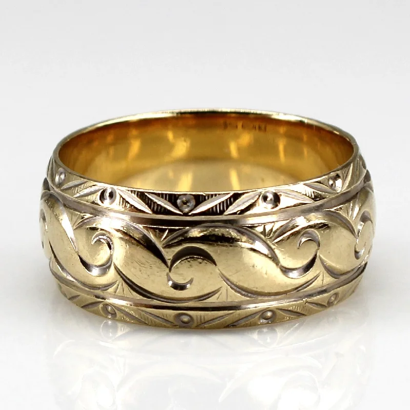 handmade rings for women -Yellow Gold Ornate Ring | SZ 6.5 |