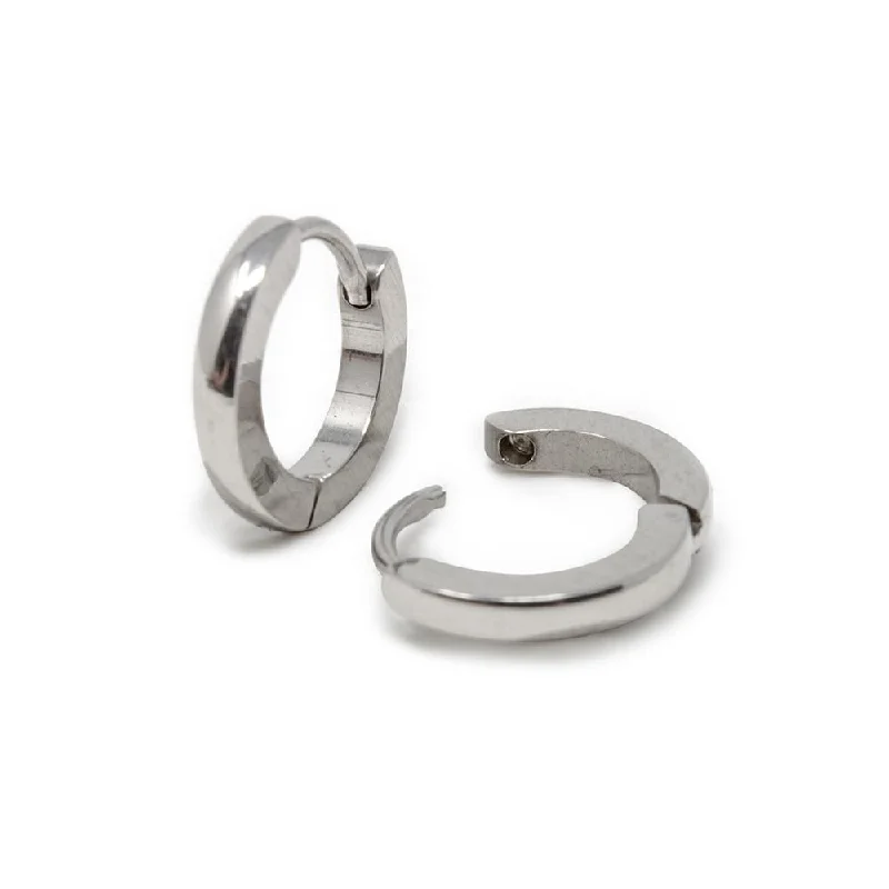 sterling silver earrings -sterling silver earrings -Stainless Steel Huggie Hoop Earrings