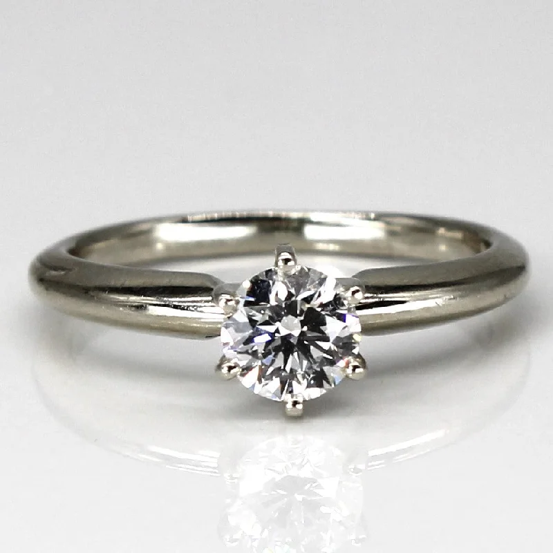 mixed metal rings for women -Solitaire Diamond Engagement Ring | 0.50ct | SZ 5.5 |