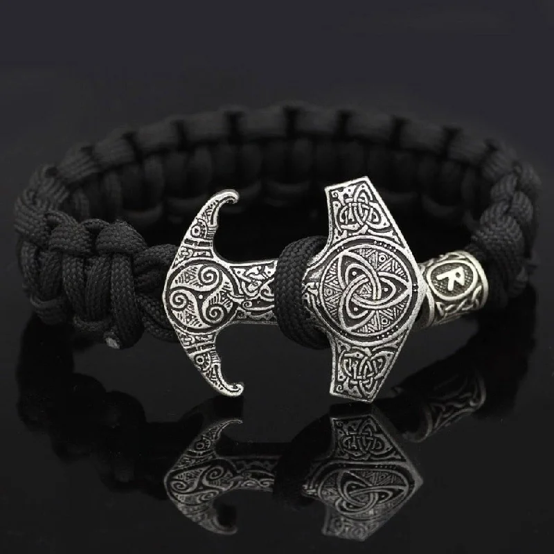 colorful bracelets for women -Thor's Hammer Celtic Bracelet