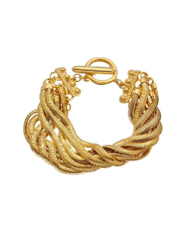 dainty bracelets for women -Ben-Amun Cobra Plated Bracelet