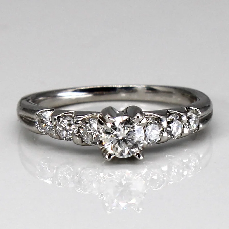 women’s rings -Seven Stone Diamond 14k Ring | 0.82ctw | SZ 7.75 |