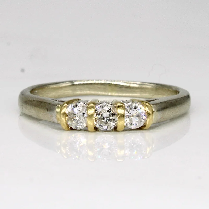 unique rings for women -Three Stone Diamond Ring | 0.25ctw | SZ 6.75 |