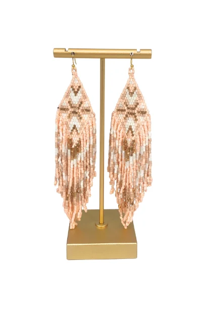 gold-plated earrings for women -gold-plated earrings for women -Angel Beaded Earrings