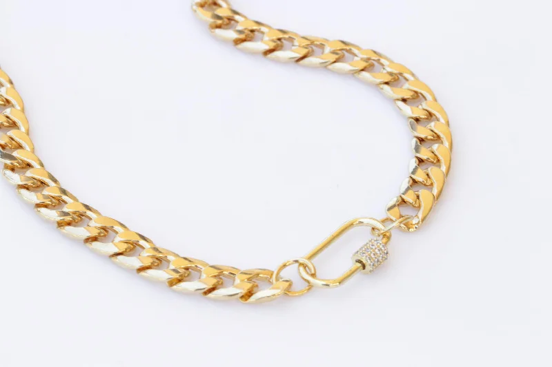 minimalist gold necklaces for women -luxury statement necklaces for women -GOLD LINK NECKLACE