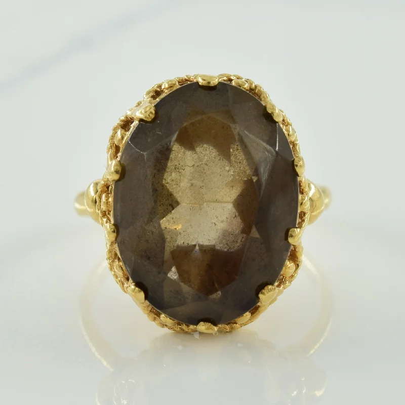 matching couple rings -Smoky Quartz Cocktail Ring | 8.50ct | SZ 6.25 |