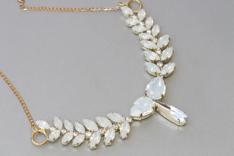 cute necklaces for women -trendy gold necklaces for women -OPAL NECKLACE