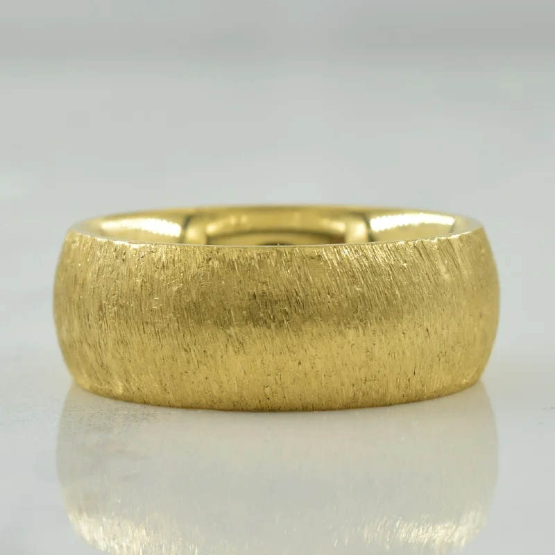 silver wedding rings for women -14k Yellow Gold Textured Ring | SZ 7.5 |