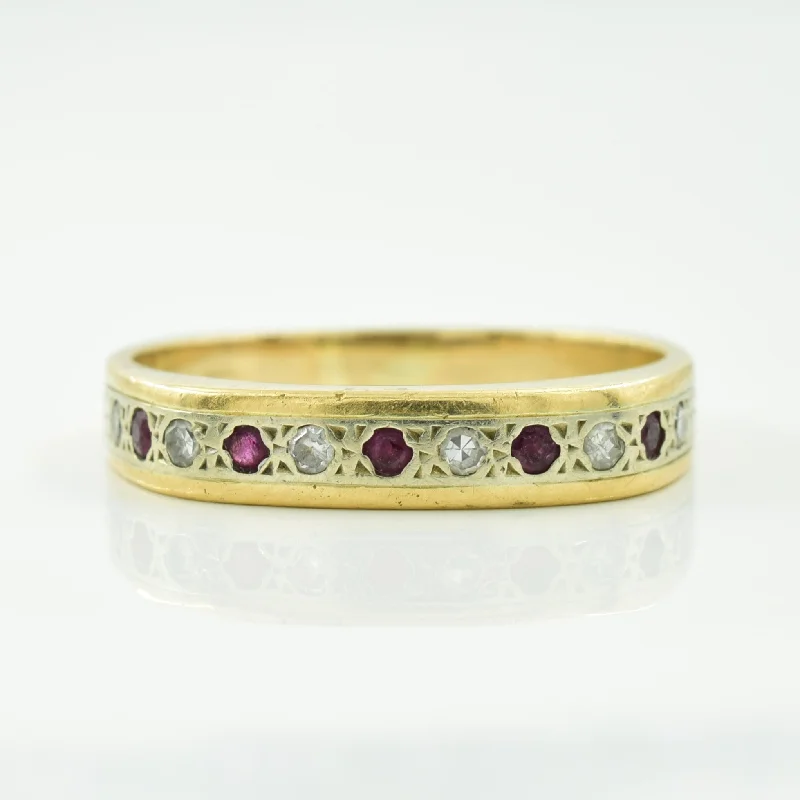 colorful rings for women -Ruby & Diamond Ring | 0.12ctw, 0.09ctw | SZ 7.25 |