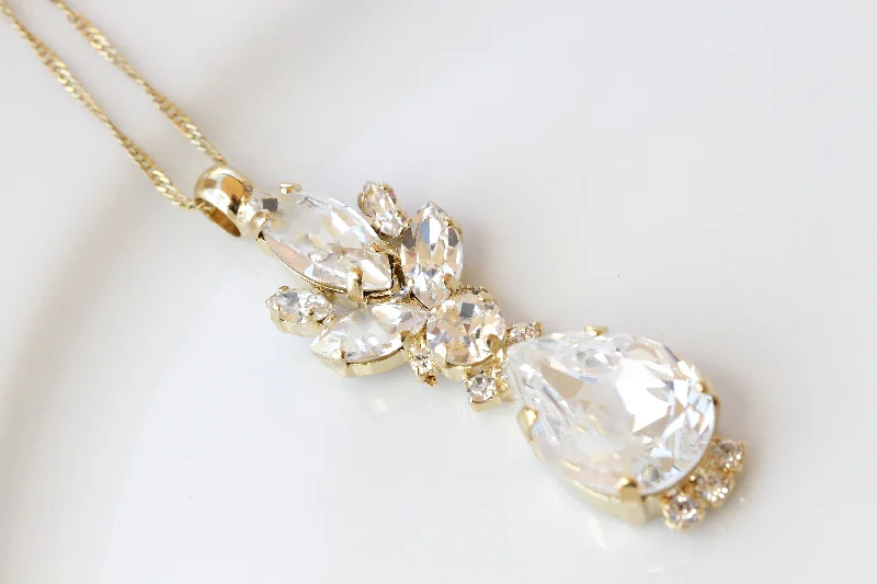 luxury fashion necklaces for women -precious stone pendants for women -BRIDAL NECKLACE