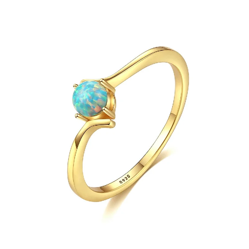 timeless engagement rings for women -timeless engagement rings for women -Blue Opal Rings Gold Engagement Rings for Girls