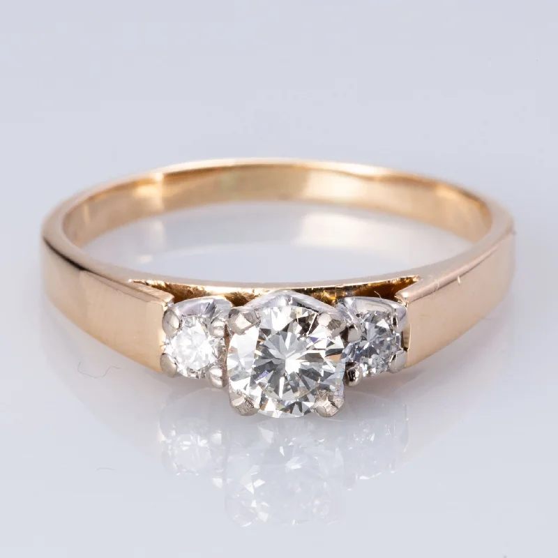 promise rings for women -14K Yellow Gold Trio Diamond Ring | 0.49 ctw | SZ 7.25 |