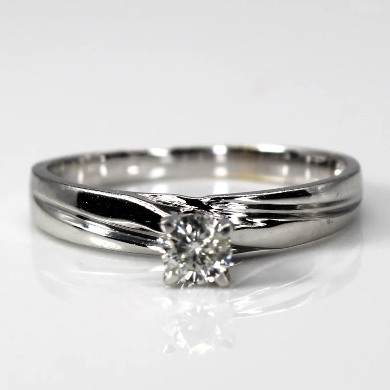 engraved rings for women -High Prong Set Diamond Ring | 0.19ct | SZ 6.5 |