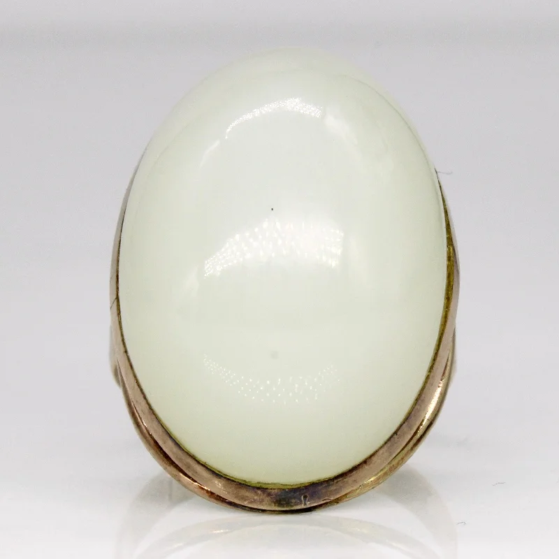 delicate rings for women -Chalcedony Cocktail Ring | 25.00ct | SZ 7.25 |