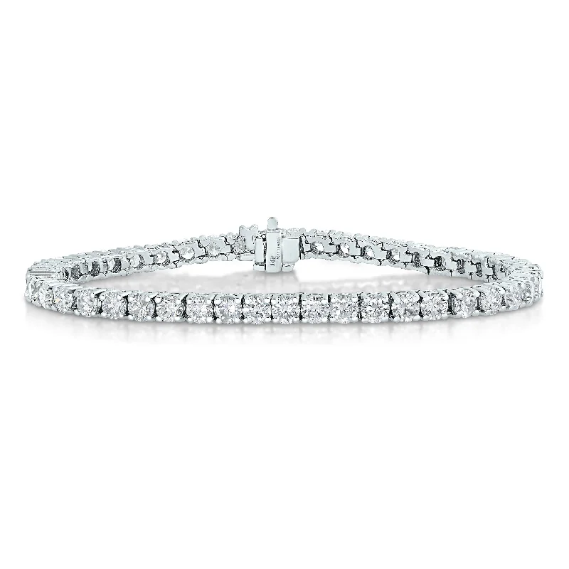 affordable bangle bracelets -4 cttw IGI Certified SI2-I1 Diamond Bracelet 14K White Gold H-I Color Round