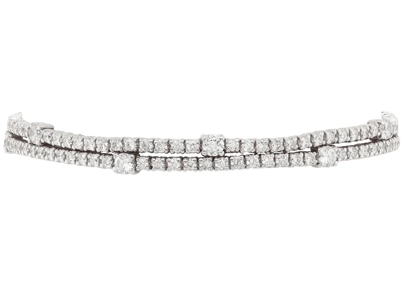 leather bangles for women -Diana M. 4.00 Carat Diamond Tennis Bracelet